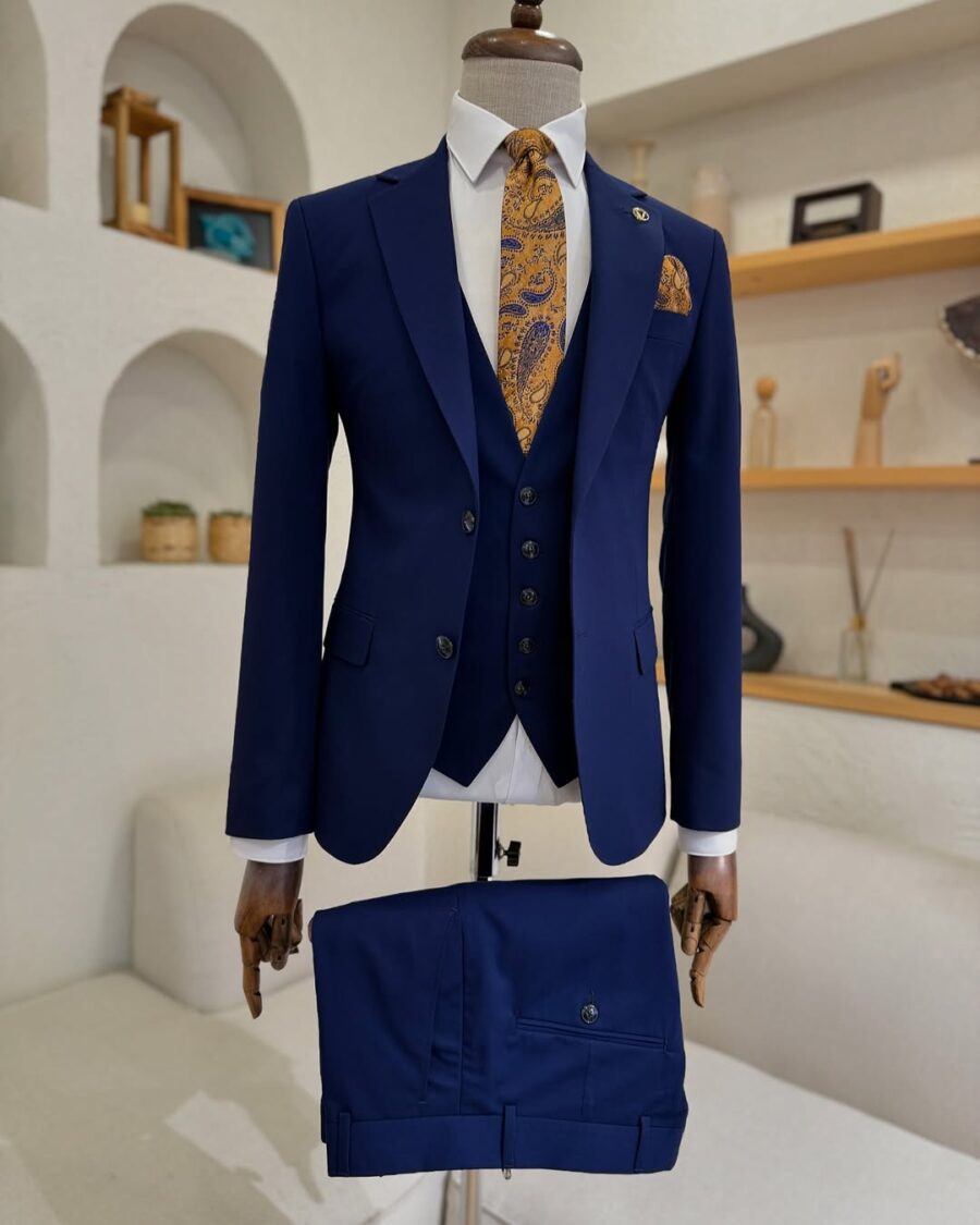 The Berlin Jet Black Three Piece Suit