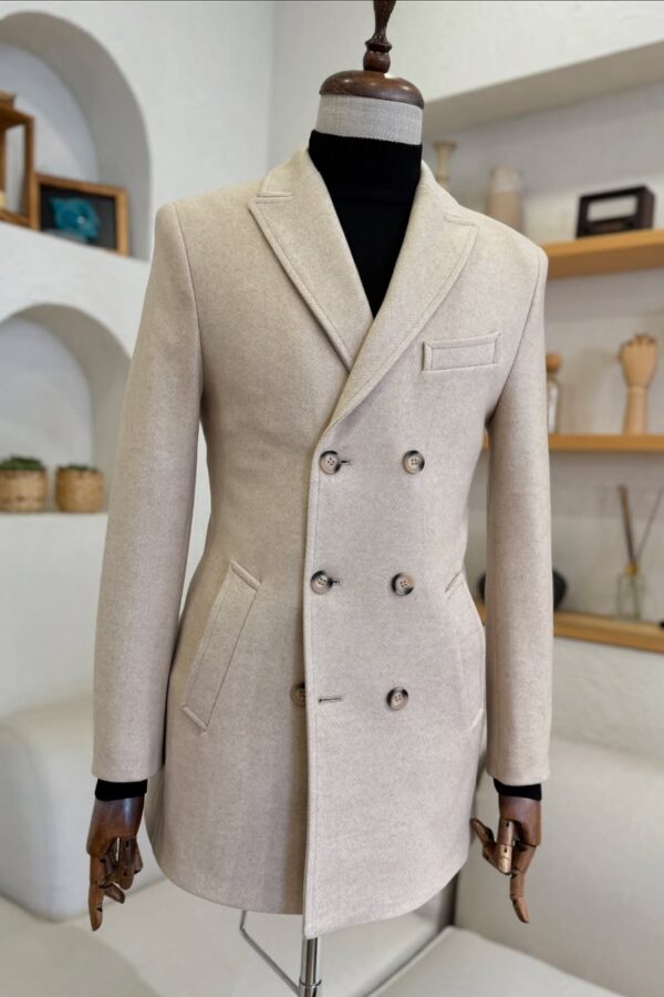 The Chicago Creme Double Brested Coat
