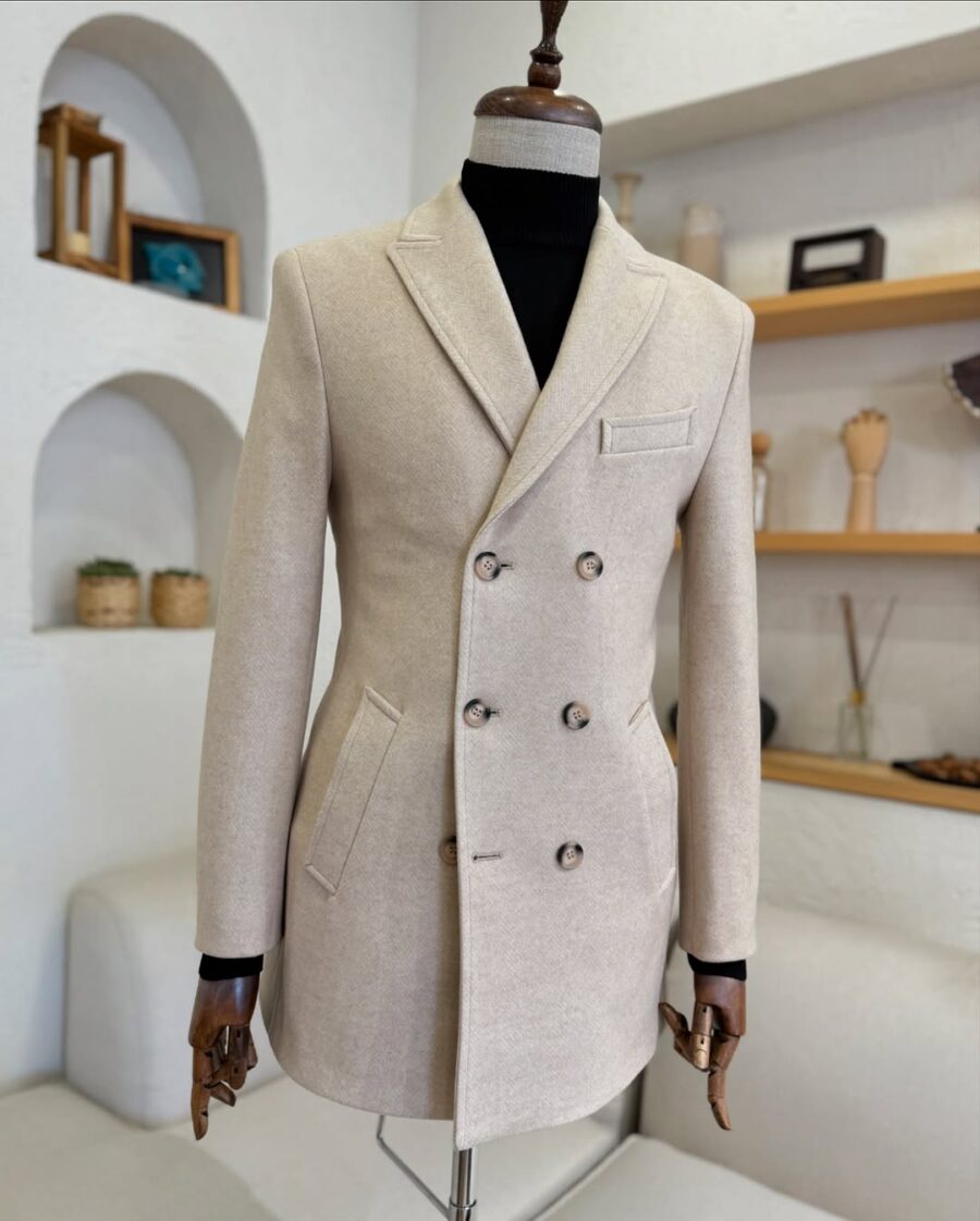 The Chicago Creme Double Brested Coat