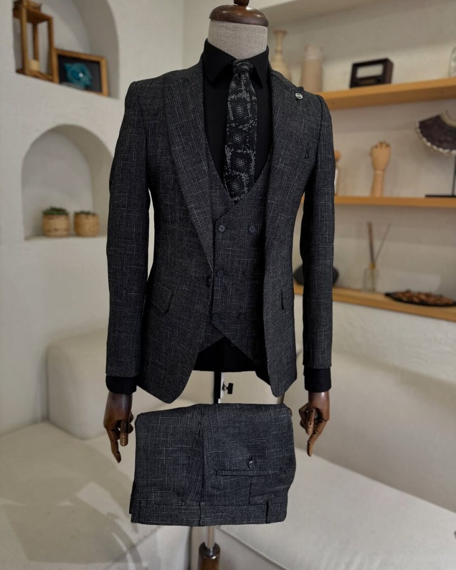 The Dublin Dusk Black Three Piece Suit