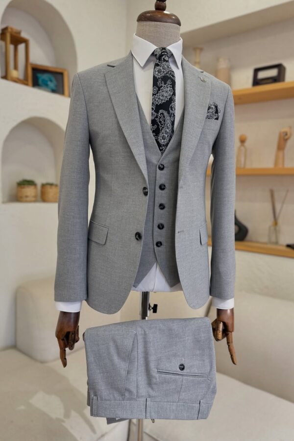 The Montreal Mist Gray Three Piece Suit