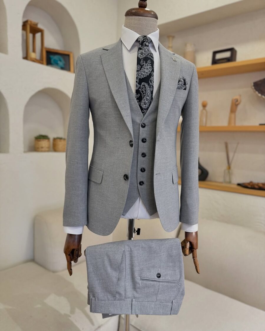 The Montreal Mist Gray Three Piece Suit